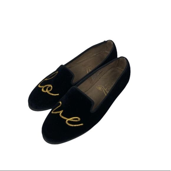 Aerosoles | Petunia black velvet smoking loafers - Picture 2 of 4